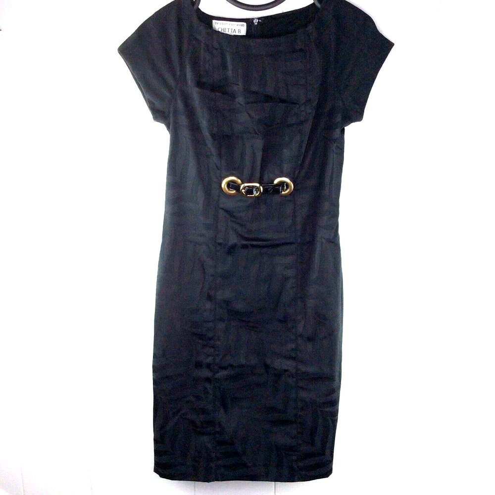 Zebra Jacquard Belted Cap Sleeve size 2 Dress